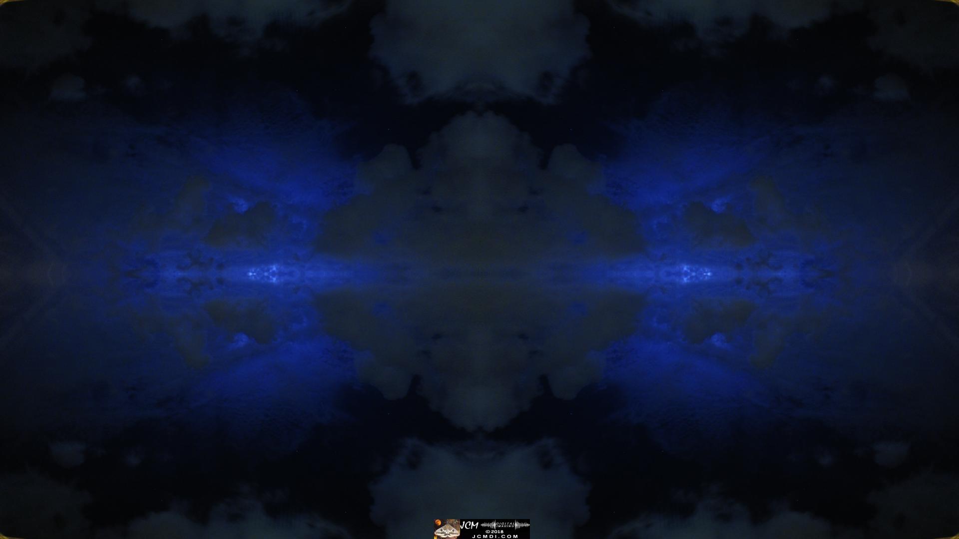 Nice abstract quadroscopic image made from a Lightning flash and street lights in Tennessee